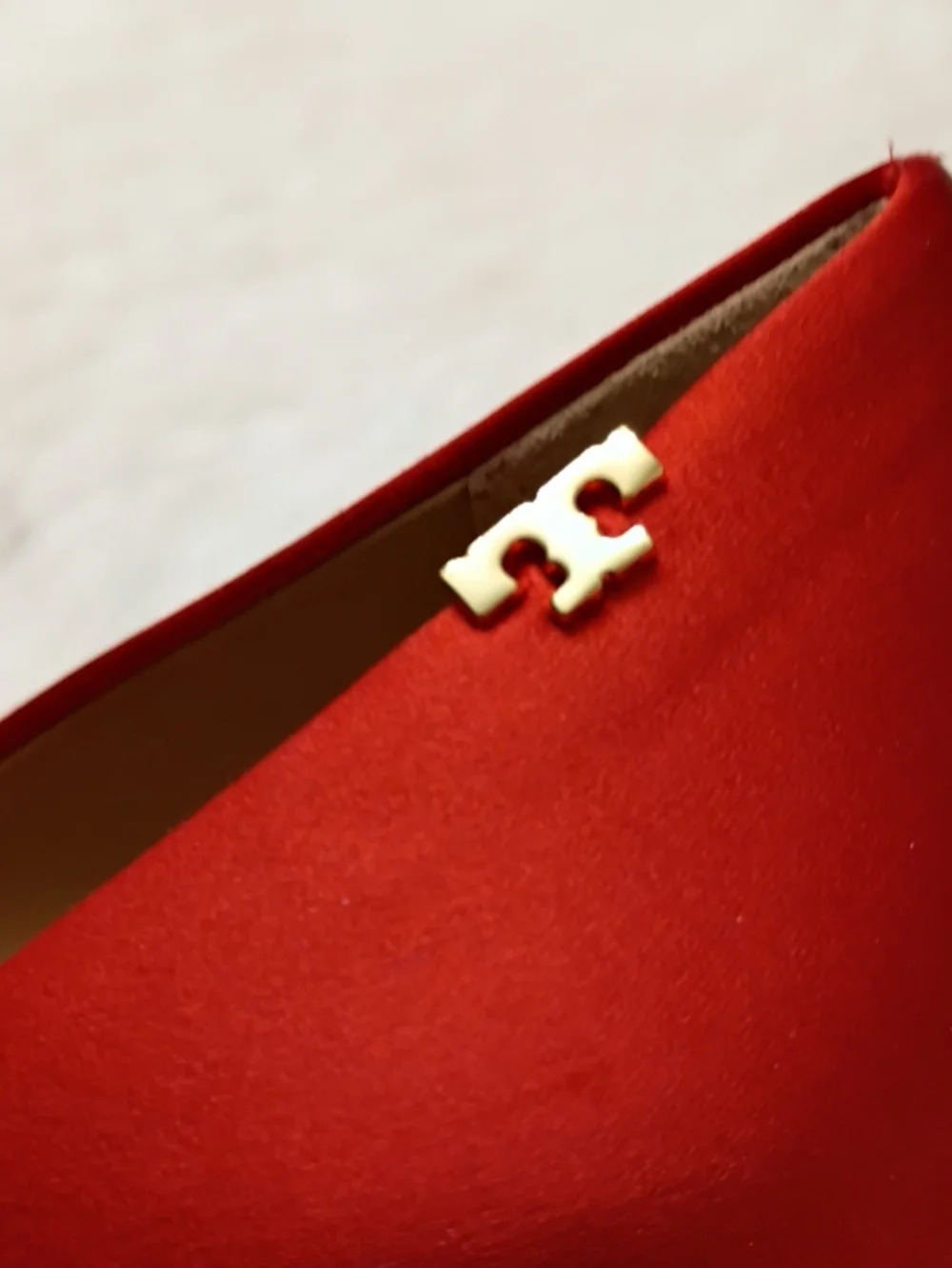 Tory Burch Red Poppy Satin Pointed-Toe Stiletto Pumps Size 5.5